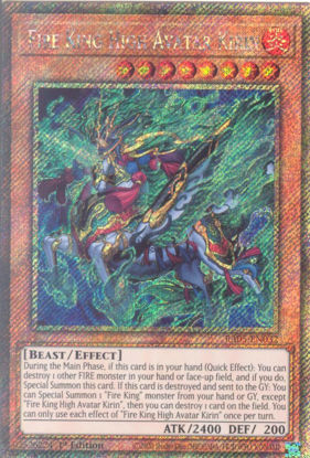 Fire King High Avatar Kirin - RA05-EN032-PSR - (V.4 - Platinum Secret Rare) 1st Edition