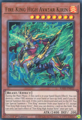 Fire King High Avatar Kirin - RA05-EN032-UR - (V.2 - Ultra Rare) 1st Edition