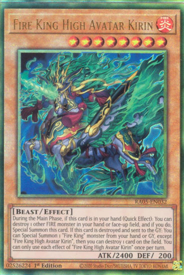 Fire King High Avatar Kirin - RA05-EN032-UTR - (V.6 - Ultimate Rare) 1st Edition