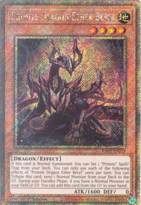 Primite Dragon Ether Beryl - RA05-EN033-PSR - (V.4 - Platinum Secret Rare) 1st Edition