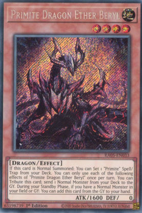 Primite Dragon Ether Beryl - RA05-EN033-SCR - (V.3 - Secret Rare) 1st Edition
