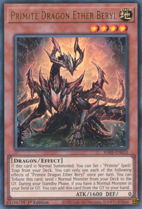 Primite Dragon Ether Beryl - RA05-EN033-UR - (V.2 - Ultra Rare) 1st Edition
