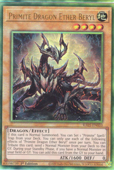 Primite Dragon Ether Beryl - RA05-EN033-UTR - (V.6 - Ultimate Rare) 1st Edition
