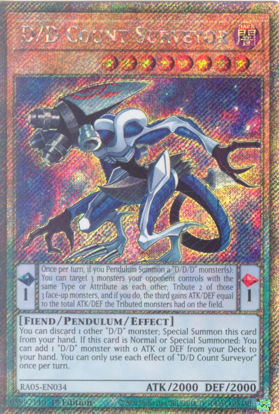 D/D Count Surveyor - RA05-EN034-PSR - (V.4 - Platinum Secret Rare) 1st Edition
