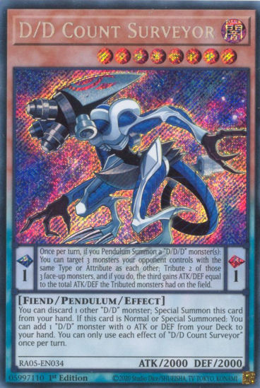 D/D Count Surveyor - RA05-EN034-SCR - (V.3 - Secret Rare) 1st Edition