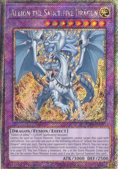 Albion the Sanctifire Dragon - RA05-EN037-PSR - (V.4 - Platinum Secret Rare) 1st Edition