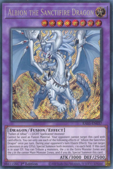 Albion the Sanctifire Dragon - RA05-EN037-SCR - (V.3 - Secret Rare) 1st Edition