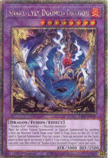 Snake-Eyes Doomed Dragon - RA05-EN039-PSR - (V.4 - Platinum Secret Rare) 1st Edition