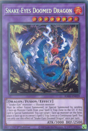 Snake-Eyes Doomed Dragon - RA05-EN039-SCR - (V.3 - Secret Rare) 1st Edition