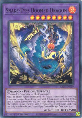 Snake-Eyes Doomed Dragon - RA05-EN039-SR - (V.1 - Super Rare) 1st Edition