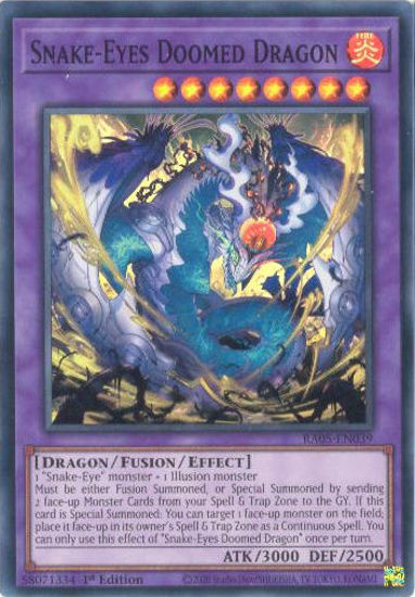 Snake-Eyes Doomed Dragon - RA05-EN039-SR - (V.1 - Super Rare) 1st Edition