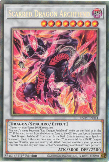 Scarred Dragon Archfiend - RA05-EN044-CR - (V.5 - Collector's Rare) 1st Edition