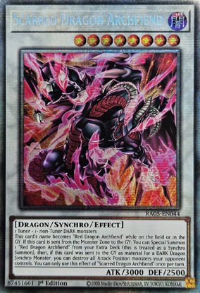 Scarred Dragon Archfiend - RA05-EN044-STR - (V.7 - Starlight Rare) 1st Edition