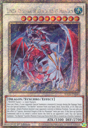 Lancea, Ancestral Dragon of the Ice Mountain - RA05-EN045-PSR - (V.4 - Platinum Secret Rare) 1st Edition