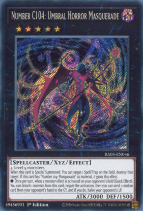 Number C104: Umbral Horror Masquerade - RA05-EN046-SCR - (V.3 - Secret Rare) 1st Edition
