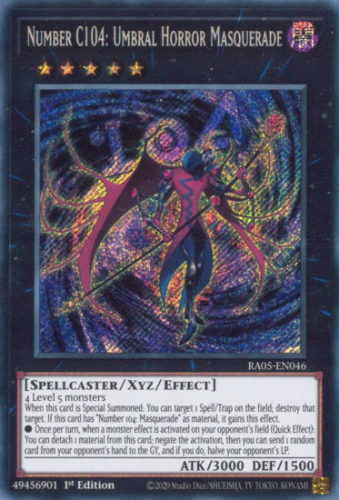 Number C104: Umbral Horror Masquerade - RA05-EN046-SCR - (V.3 - Secret Rare) 1st Edition
