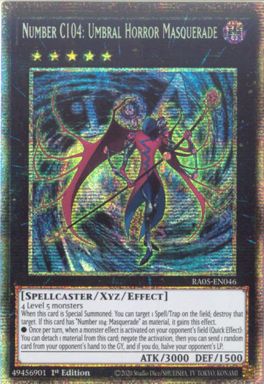 Number C104: Umbral Horror Masquerade - RA05-EN046-STR - (V.7 - Starlight Rare) 1st Edition