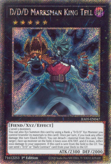 D/D/D Marksman King Tell - RA05-EN047-PSR - (V.4 - Platinum Secret Rare) 1st Edition