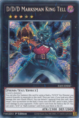 D/D/D Marksman King Tell - RA05-EN047-SCR - (V.3 - Secret Rare) 1st Edition