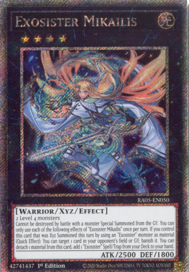 Exosister Mikailis - RA05-EN050-PSR - (V.4 - Platinum Secret Rare) 1st Edition