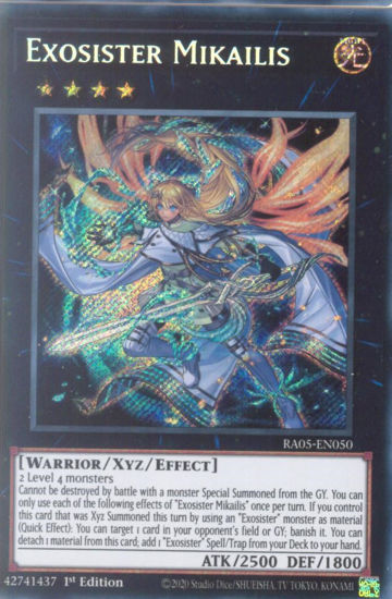 Exosister Mikailis - RA05-EN050-SCR - (V.3 - Secret Rare) 1st Edition