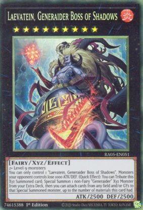 Laevatein, Generaider Boss of Shadows - RA05-EN051-CR - (V.5 - Collector's Rare) 1st Edition