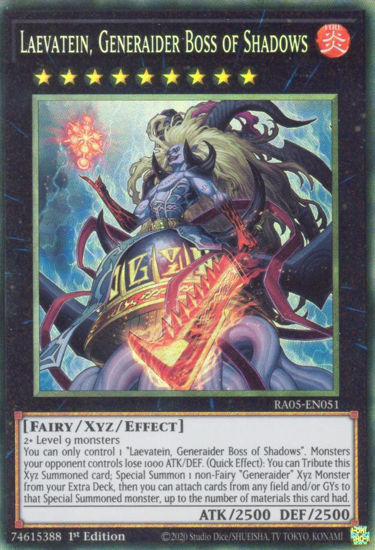 Laevatein, Generaider Boss of Shadows - RA05-EN051-CR - (V.5 - Collector's Rare) 1st Edition