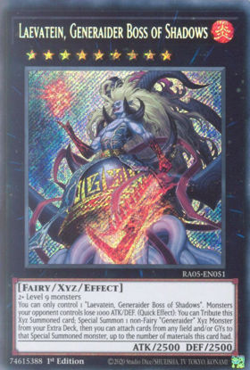 Laevatein, Generaider Boss of Shadows - RA05-EN051-SCR - (V.3 - Secret Rare) 1st Edition