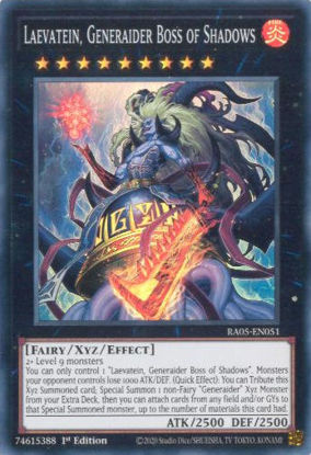 Laevatein, Generaider Boss of Shadows - RA05-EN051-SR - (V.1 - Super Rare) 1st Edition