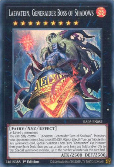 Laevatein, Generaider Boss of Shadows - RA05-EN051-SR - (V.1 - Super Rare) 1st Edition