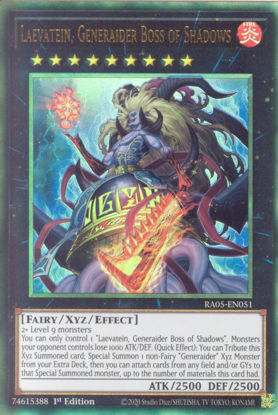 Laevatein, Generaider Boss of Shadows - RA05-EN051-UTR - (V.6 - Ultimate Rare) 1st Edition