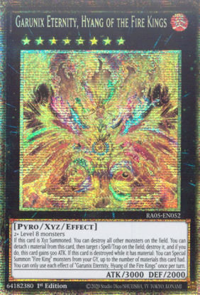 Garunix Eternity, Hyang of the Fire Kings - RA05-EN052-STR - (V.7 - Starlight Rare) 1st Edition