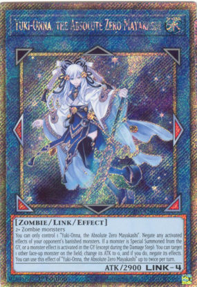 Yuki-Onna, the Absolute Zero Mayakashi - RA05-EN057-PSR - (V.4 - Platinum Secret Rare) 1st Edition