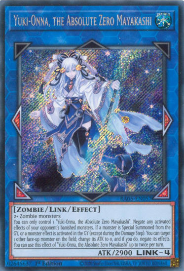 Yuki-Onna, the Absolute Zero Mayakashi - RA05-EN057-SCR - (V.3 - Secret Rare) 1st Edition