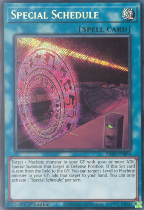Special Schedule - RA05-EN060-SCR - (V.3 - Secret Rare) 1st Edition