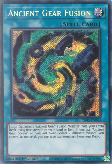 Ancient Gear Fusion - RA05-EN063-SCR - (V.3 - Secret Rare) 1st Edition