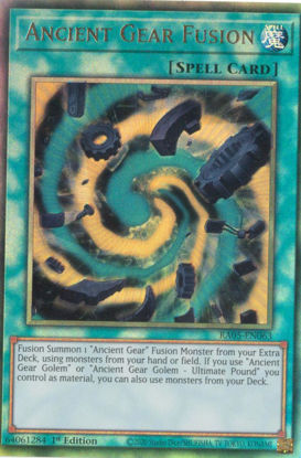Ancient Gear Fusion - RA05-EN063-UTR - (V.6 - Ultimate Rare) 1st Edition