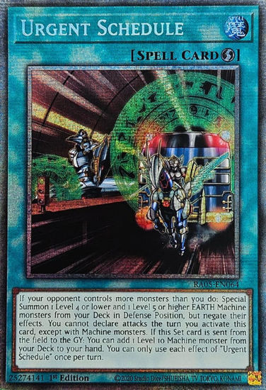 Urgent Schedule - RA05-EN064-STR - (V.7 - Starlight Rare) 1st Edition