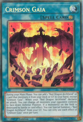 Crimson Gaia - RA05-EN070-CR - (V.5 - Collector's Rare) 1st Edition