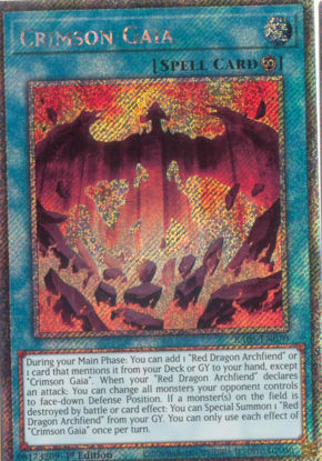 Crimson Gaia - RA05-EN070-PSR - (V.4 - Platinum Secret Rare) 1st Edition