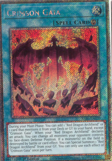 Crimson Gaia - RA05-EN070-PSR - (V.4 - Platinum Secret Rare) 1st Edition