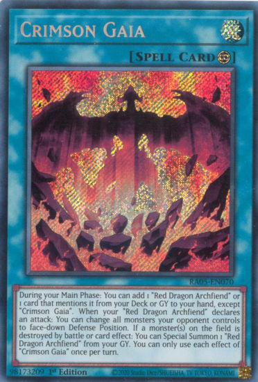 Crimson Gaia - RA05-EN070-SCR - (V.3 - Secret Rare) 1st Edition