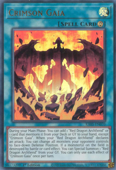Crimson Gaia - RA05-EN070-UR - (V.2 - Ultra Rare) 1st Edition