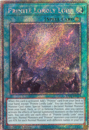 Primite Lordly Lode - RA05-EN072-PSR - (V.4 - Platinum Secret Rare) 1st Edition