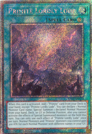 Primite Lordly Lode - RA05-EN072-PSR - (V.4 - Platinum Secret Rare) 1st Edition