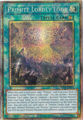 Primite Lordly Lode - RA05-EN072-STR - (V.7 - Starlight Rare) 1st Edition