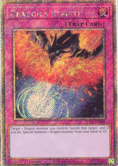 Dragon's Rebirth - RA05-EN078-PSR - (V.4 - Platinum Secret Rare) 1st Edition
