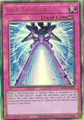 Iron Thunder - RA05-EN079-UTR - (V.6 - Ultimate Rare) 1st Edition