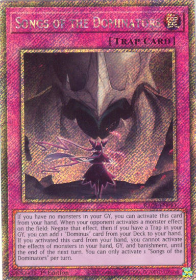 Songs of the Dominators - RA05-EN081-PSR - (V.4 - Platinum Secret Rare) 1st Edition