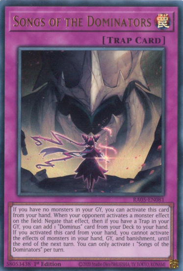 Songs of the Dominators - RA05-EN081-UR - (V.2 - Ultra Rare) 1st Edition